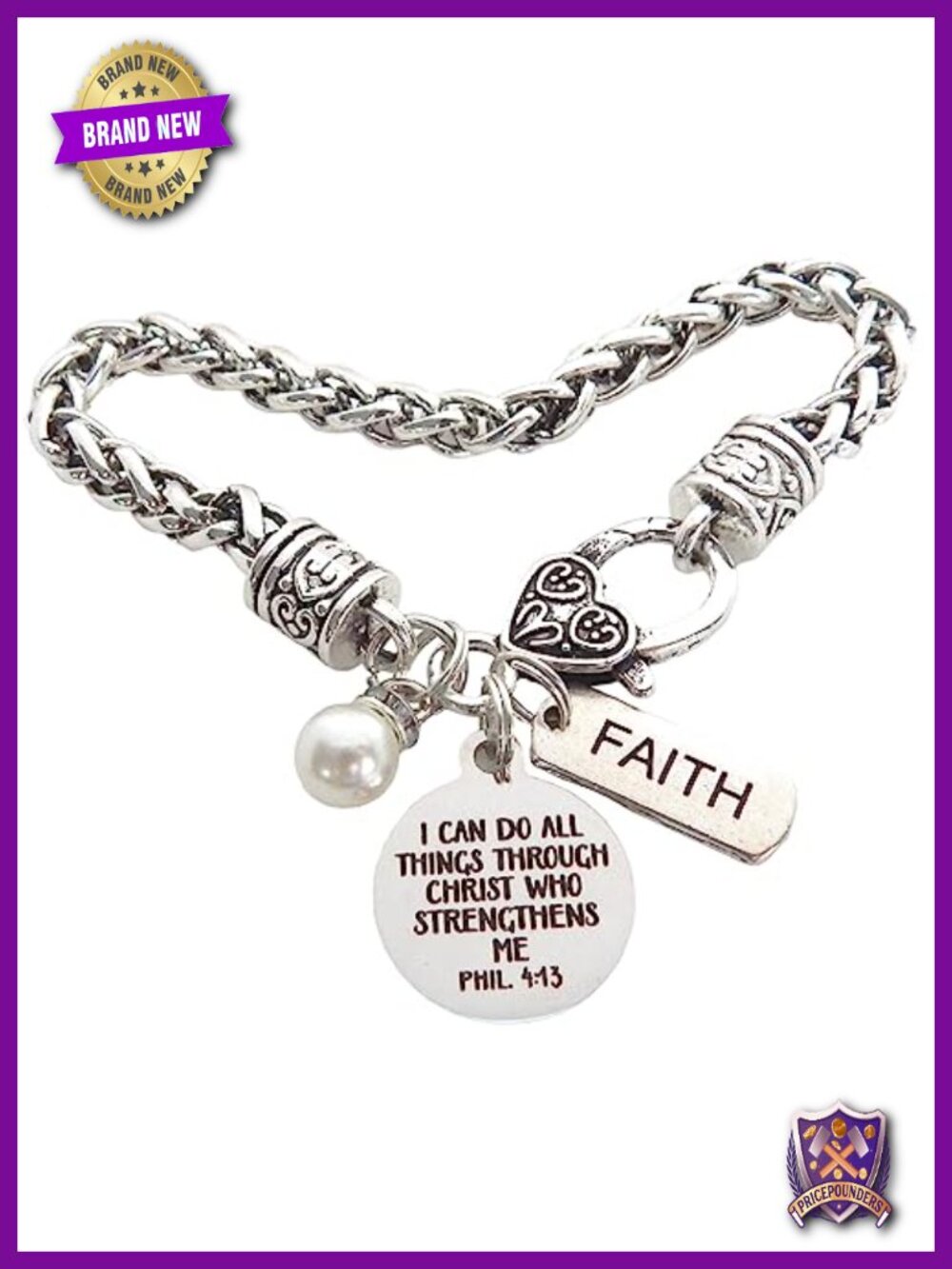 Religious Bible Verse Charm Bracelet for Women Christian Scripture Jewelry